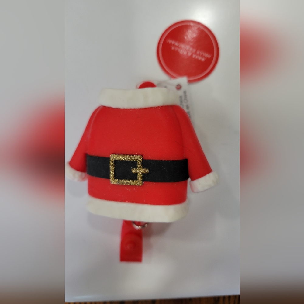 BBW Pocket Bac w/ Clip Santa Suit with Gold Buckle. ID Badge Holder.